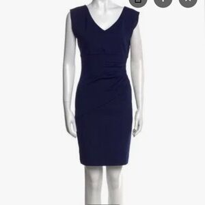 Diane Von Furstenberg Elegant One Shoulder Blue Dress